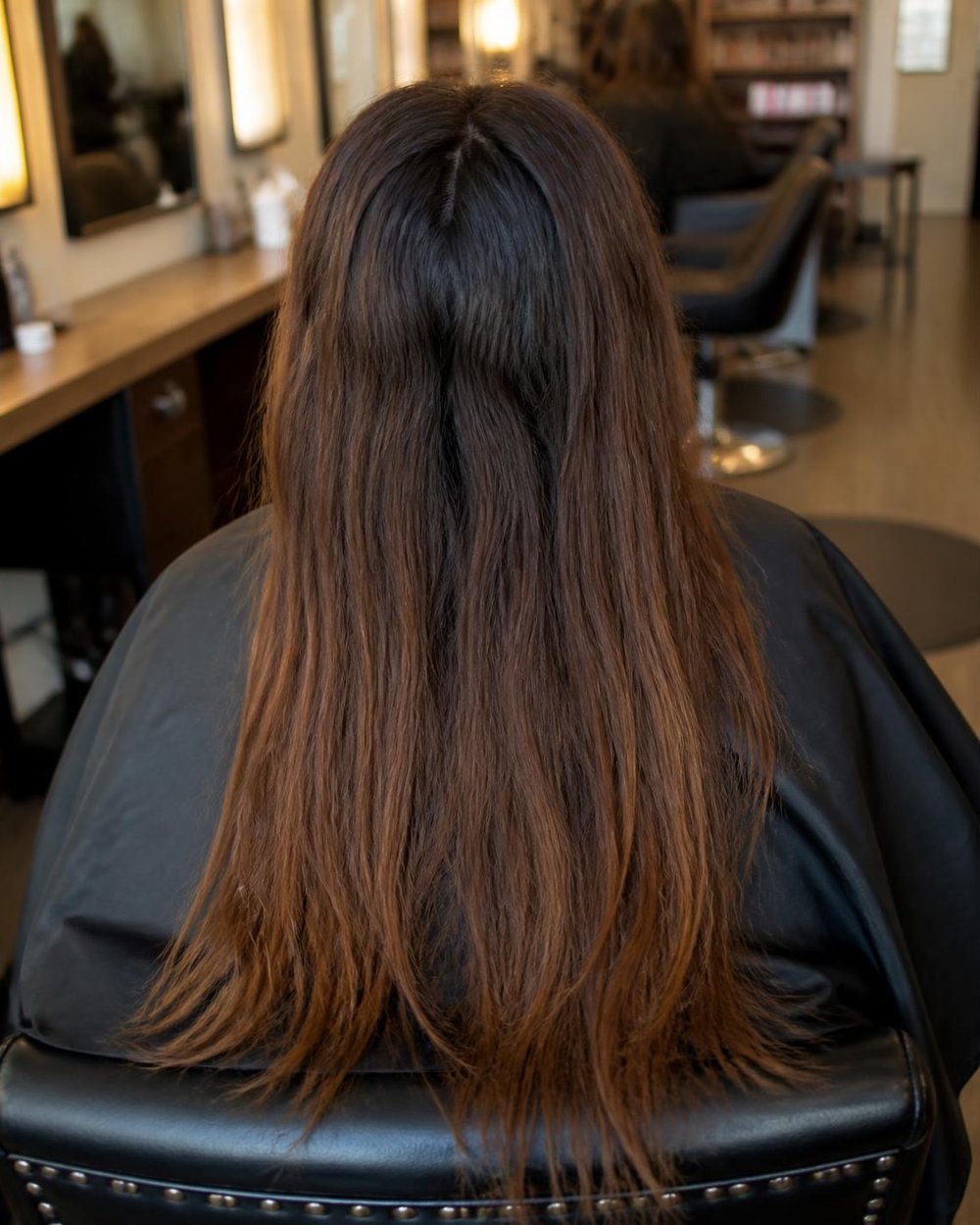 Honey balayage, before
