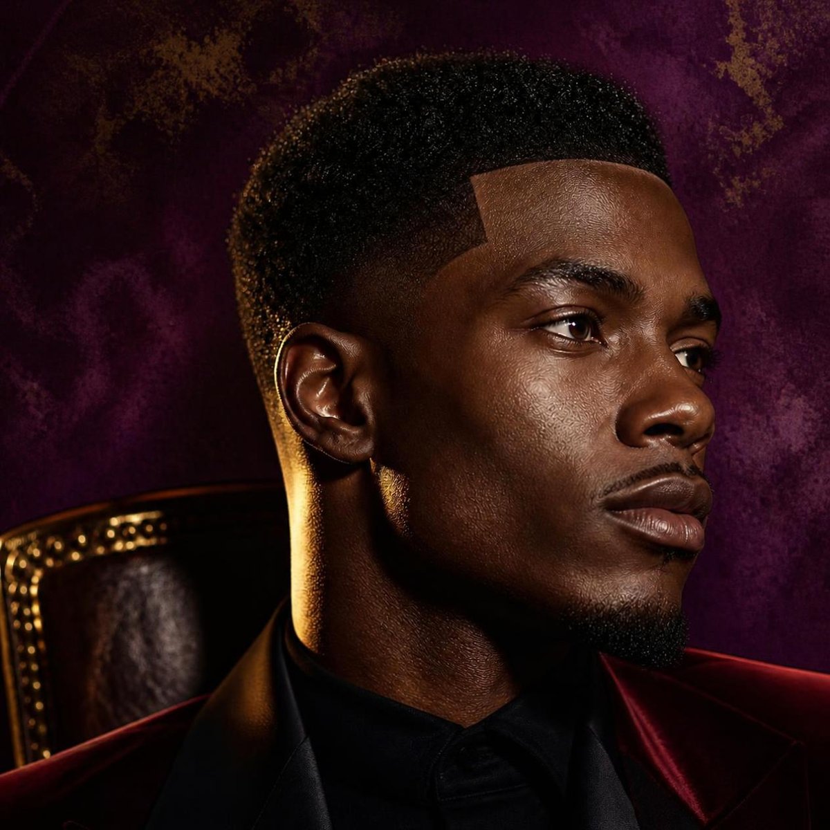 High skin fade with crisp line-up