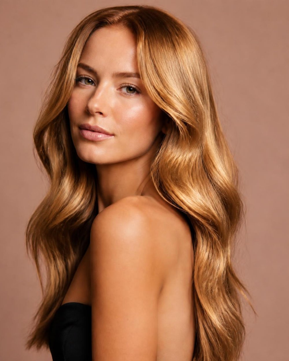 Model with honey hair